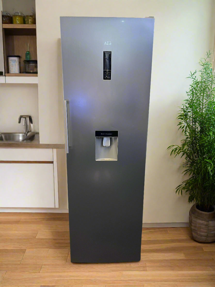 Modern refrigerator with water dispenser in a kitchen setting