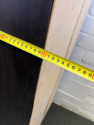 Modern Dark Brown Bookshelf with Doors and Minor Marks - REDUCED