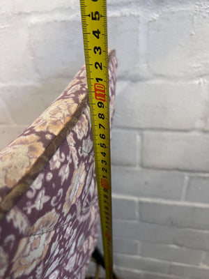 Chic Purple Patterned Bar Stool with Black Legs & Gold Accents - 2ndhandwarehouse.com