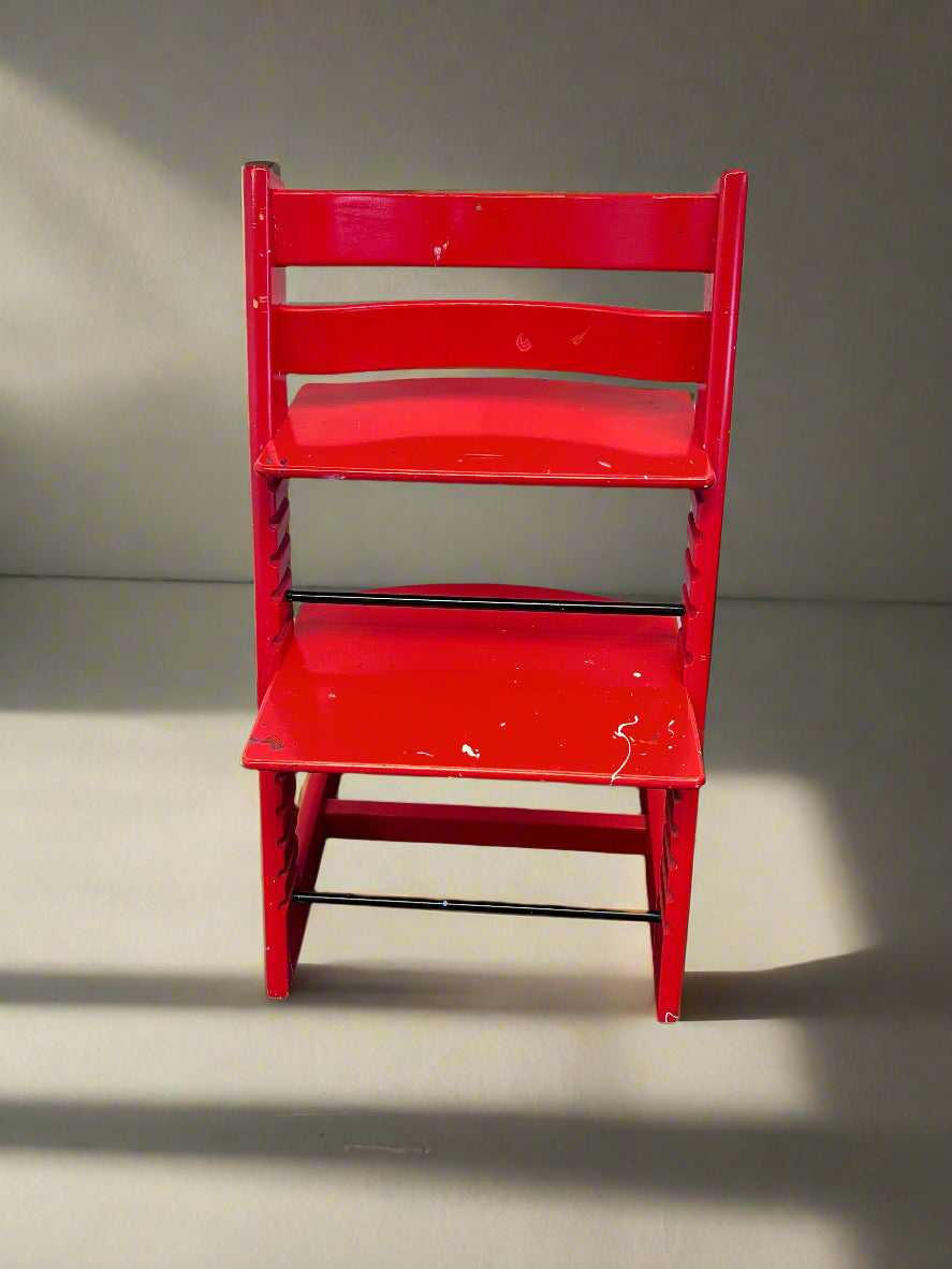 Bright Red Adjustable Kids Chair & Desk Combo