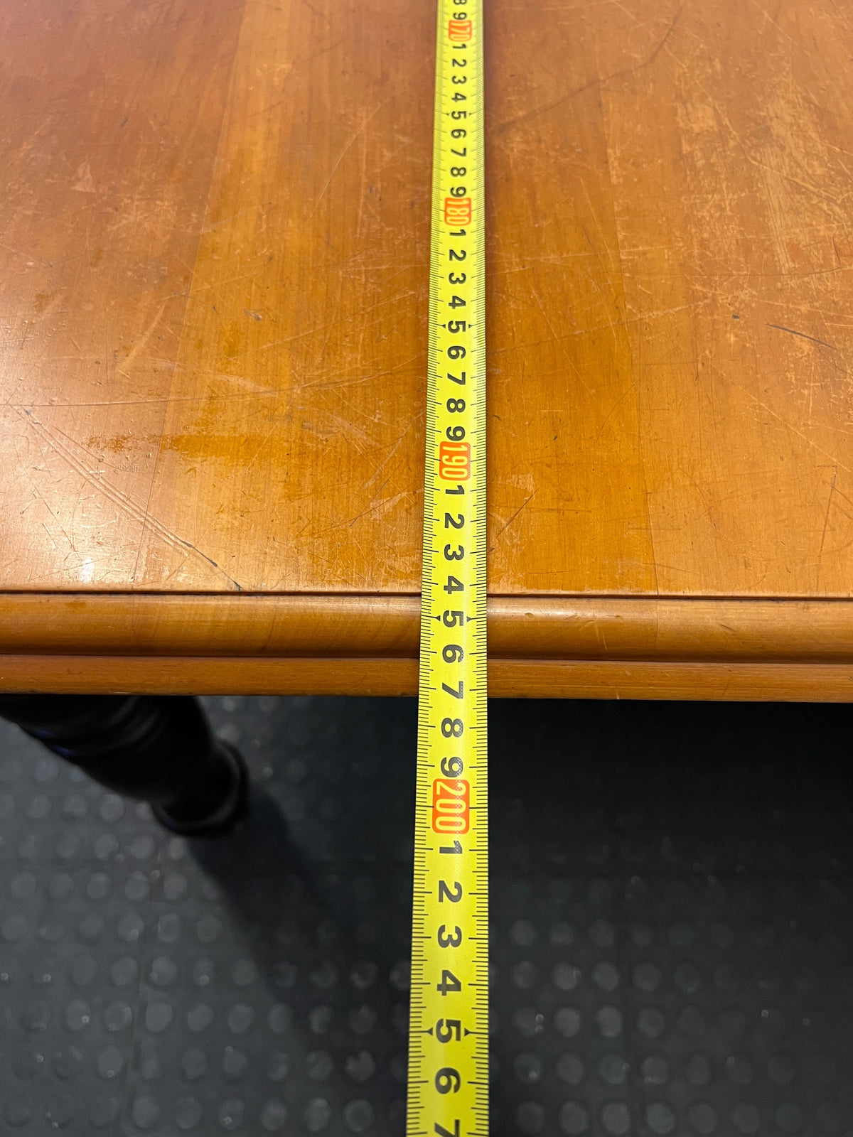 Rustic Solid Wood Dining Table with Turned Legs - REDUCED