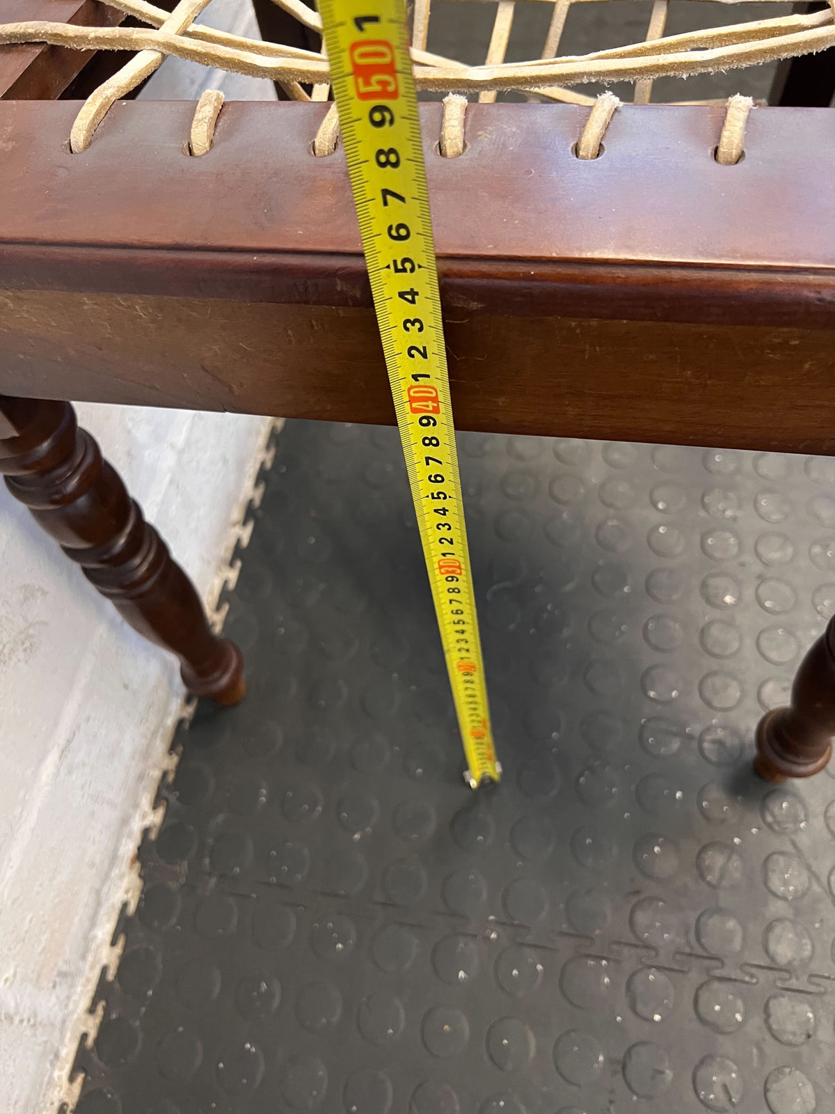 Charming Vintage Wooden Chair with Caned Seat – Rustic Appeal