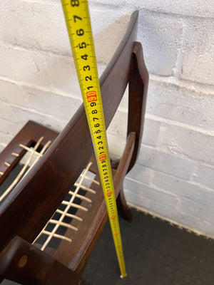 Charming Vintage Wooden Chair with Caned Seat – Rustic Appeal