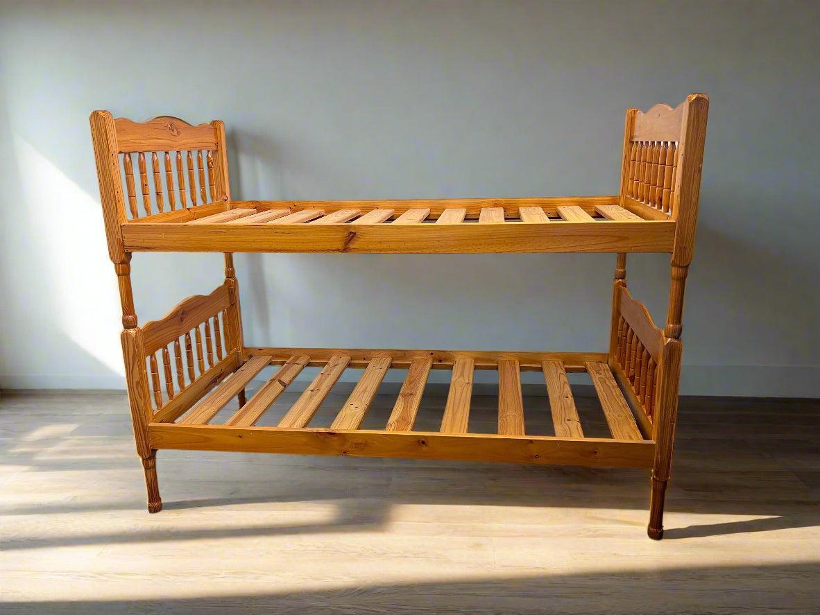 Classic Pinewood Bunk Bed - Sturdy, Rustic, Minor Wear - REDUCED