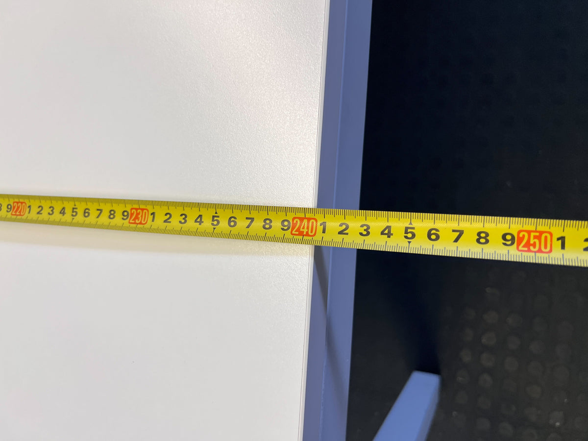 Modern White Rectangular Dining Table with Minor Scratches