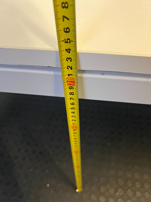 Modern White Rectangular Dining Table with Minor Scratches