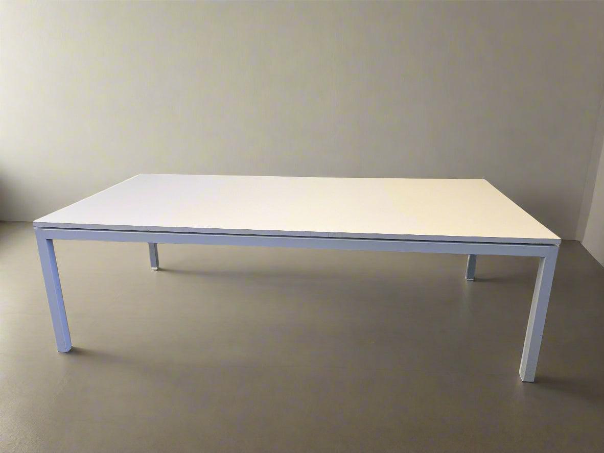 Modern White Rectangular Dining Table with Minor Scratches