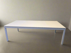 Modern White Rectangular Dining Table with Minor Scratches