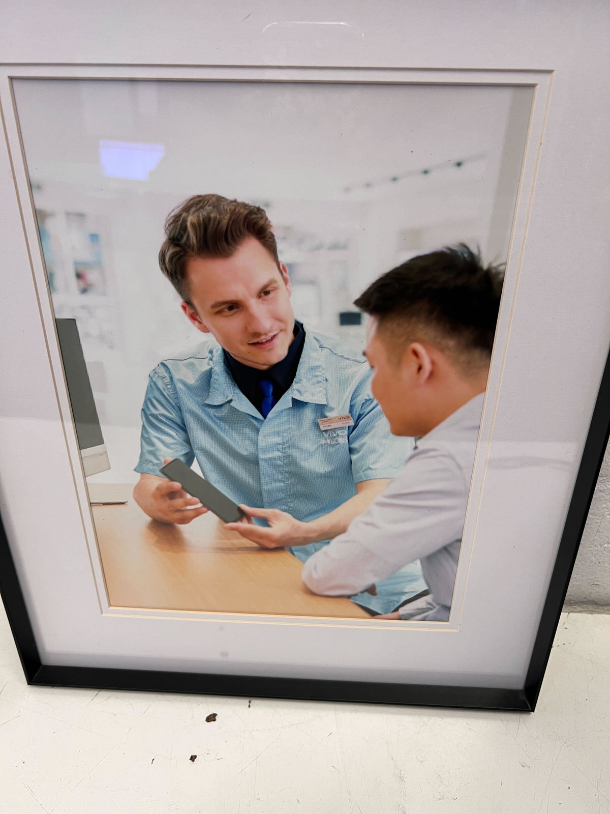 Framed Modern Office Photograph with Black Frame, Minimal Signs of Wear - 2ndhandwarehouse.com