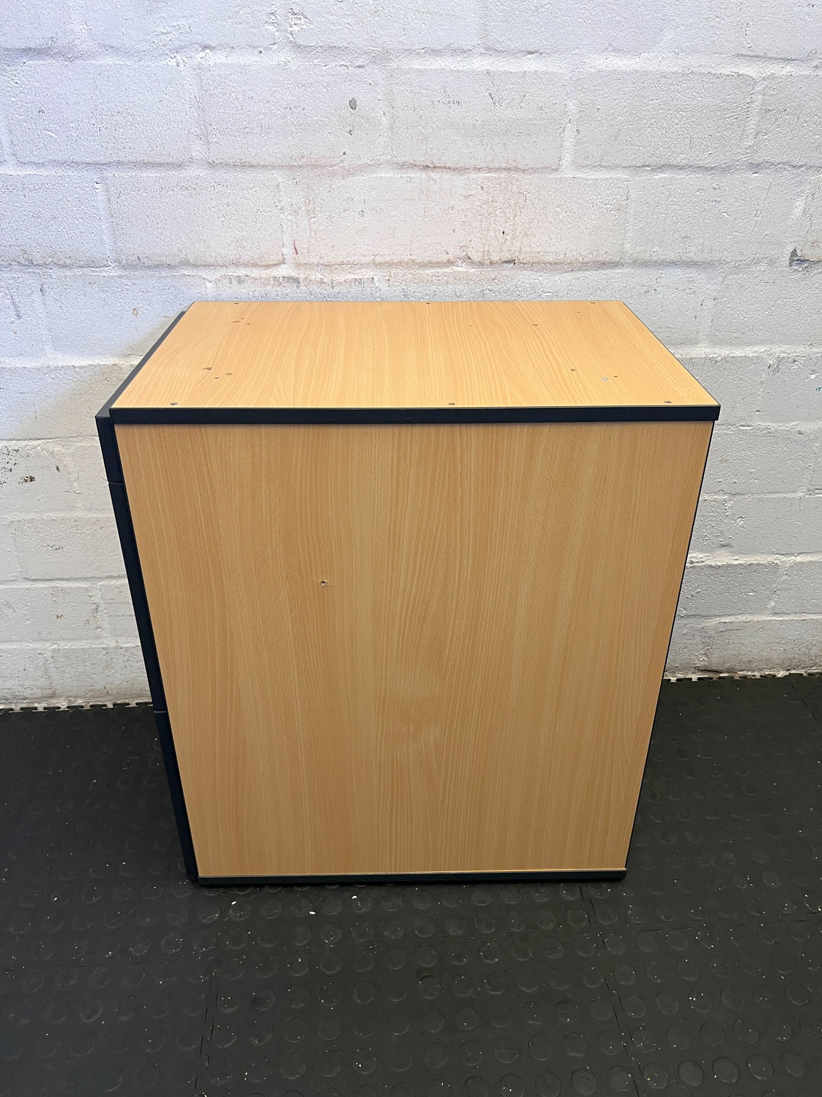 Modern Wooden Filing Cabinet with Lockable Drawer - Light Wood Finish