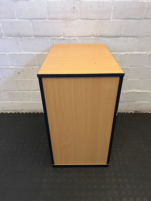 Modern Wooden Filing Cabinet with Lockable Drawer - Light Wood Finish