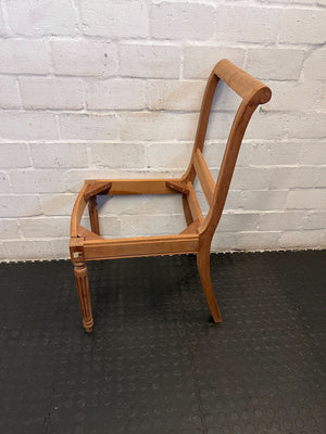 Vintage Wooden Dining Chair Frame – Elegant Carved Design, Minor Damage - 2ndhandwarehouse.com