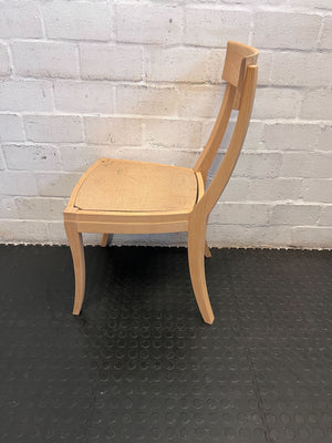 Stylish Beechwood Dining Chair with Minor Wear and Natural Finish - 2ndhandwarehouse.com