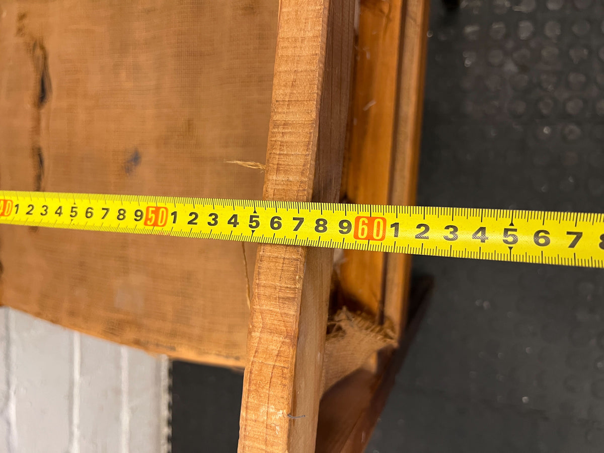 Vintage Wooden Armchair Frame – Rustic Style, Needs Upholstery - 2ndhandwarehouse.com