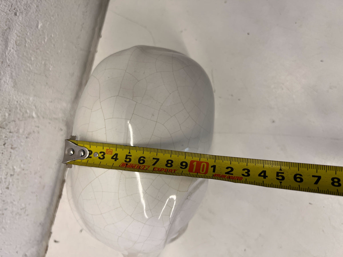 Charming White Ceramic Elephant Figurine with Crackle Finish