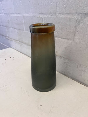 Stylish Gradient Glass Vase – Green and Amber Color 33cm tall