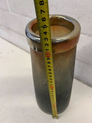 Stylish Gradient Glass Vase – Green and Amber Color 33cm tall