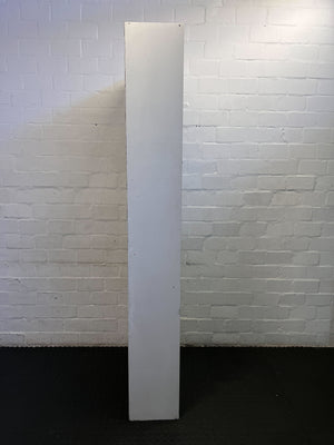 Stylish White Wooden Display Cabinet with Glass Shelves - REDUCED