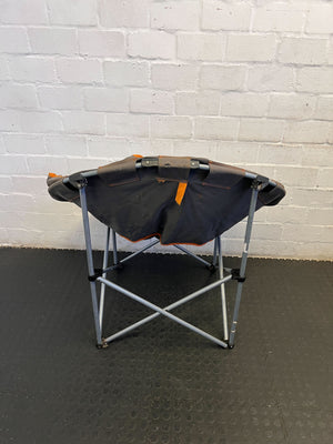 Cozy Grey Collapsible Lounge Chair with Orange Accents – Modest Wear - 2ndhandwarehouse.com