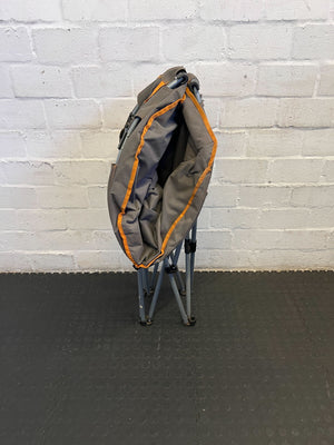 Cozy Grey Collapsible Lounge Chair with Orange Accents – Modest Wear - 2ndhandwarehouse.com