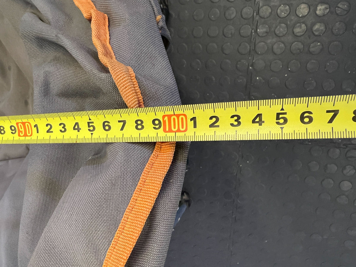 Cozy Grey Collapsible Lounge Chair with Orange Accents – Modest Wear - 2ndhandwarehouse.com