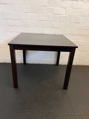 Chic Dark Brown Square Wooden Dining Table - Minimal Wear - REDUCED