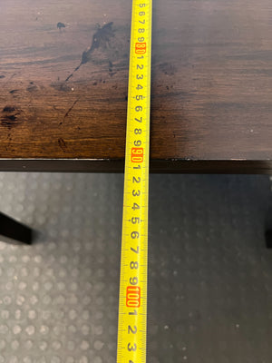 Chic Dark Brown Square Wooden Dining Table - Minimal Wear - REDUCED