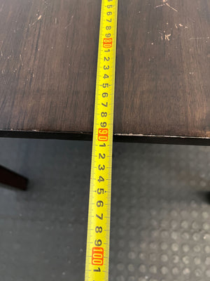 Chic Dark Brown Square Wooden Dining Table - Minimal Wear - REDUCED