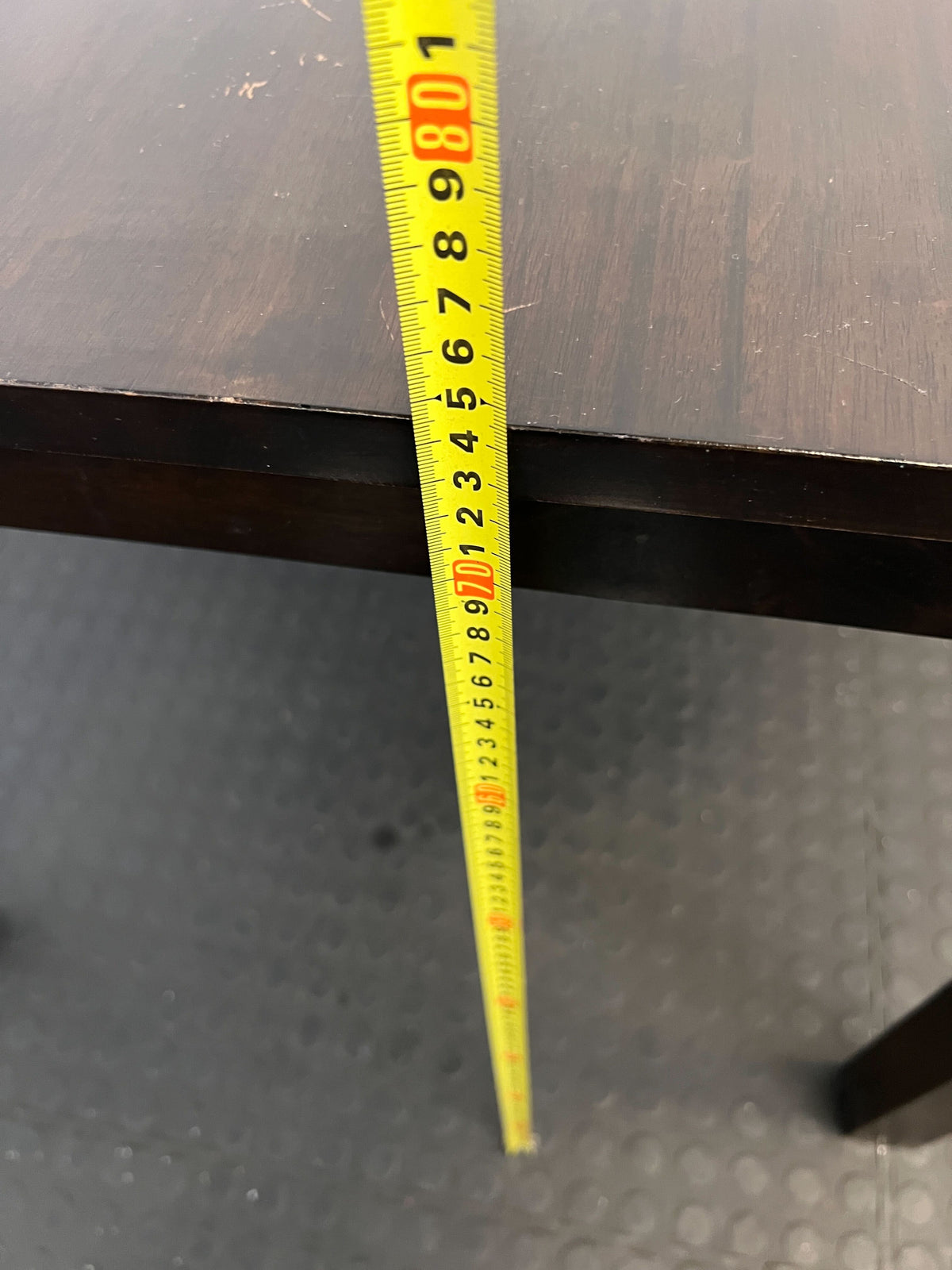 Chic Dark Brown Square Wooden Dining Table - Minimal Wear - REDUCED