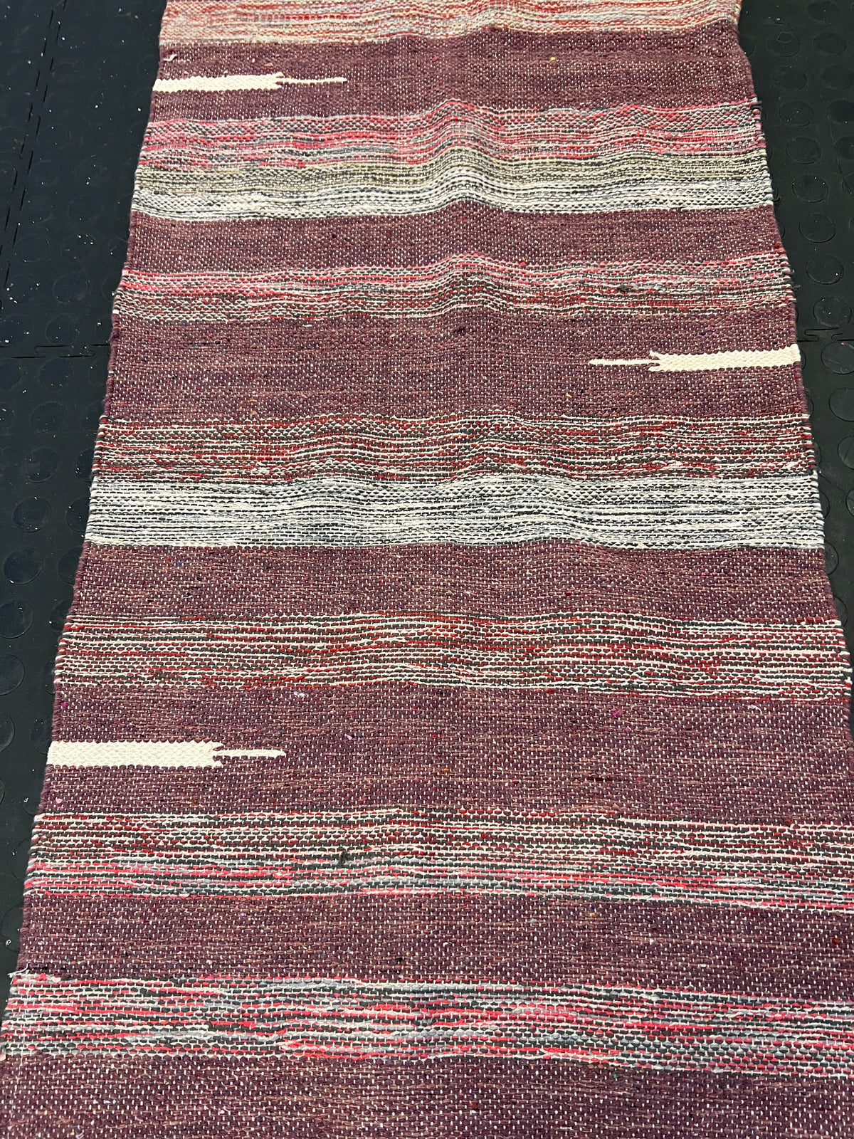 Stylish Handwoven Multicolor Runner Rug - Minor Signs of Wear