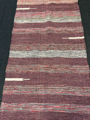 Stylish Handwoven Multicolor Runner Rug - Minor Signs of Wear