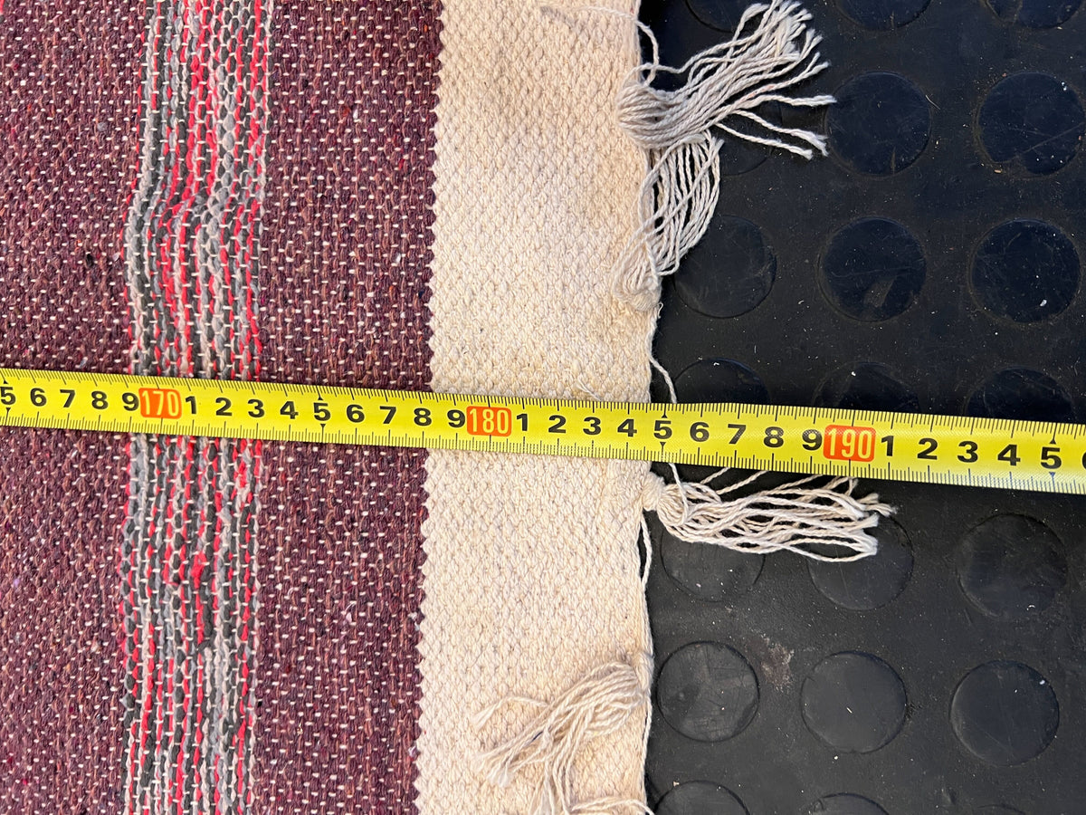 Stylish Handwoven Multicolor Runner Rug - Minor Signs of Wear