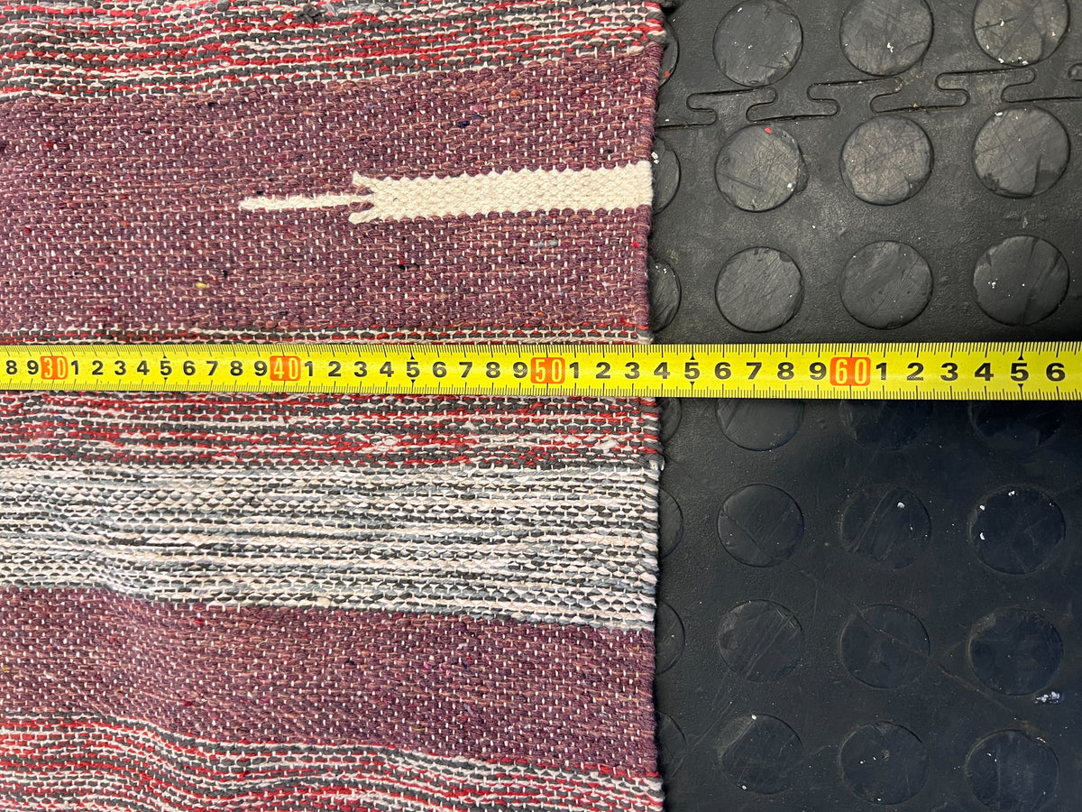 Stylish Handwoven Multicolor Runner Rug - Minor Signs of Wear
