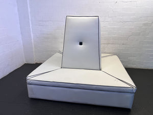 Stylish White Leather Lounge Seat with Unique Design
