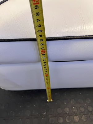 Stylish White Leather Lounge Seat with Unique Design