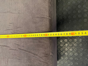 Stylish Brown Fabric Ottoman with Wooden Legs – Minor Wear