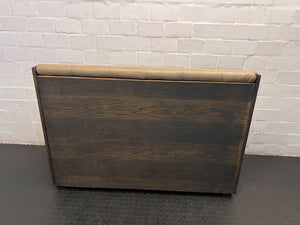 SINGLE SIDED - 140CM - Stylish Beige Upholstered Restaurant Booth Seat Wooden Frame - Minor Wear & Tear