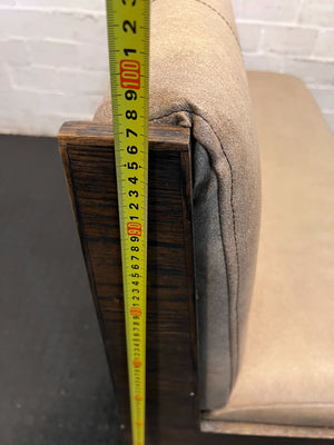 SINGLE SIDED - 140CM - Stylish Beige Upholstered Restaurant Booth Seat Wooden Frame - Minor Wear & Tear