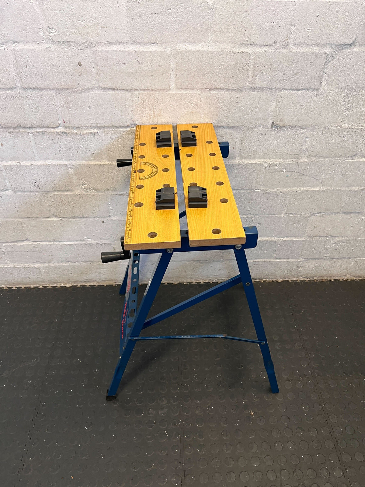 RYOBI Folding Workbench - Sturdy Blue Frame with Minor Scratches