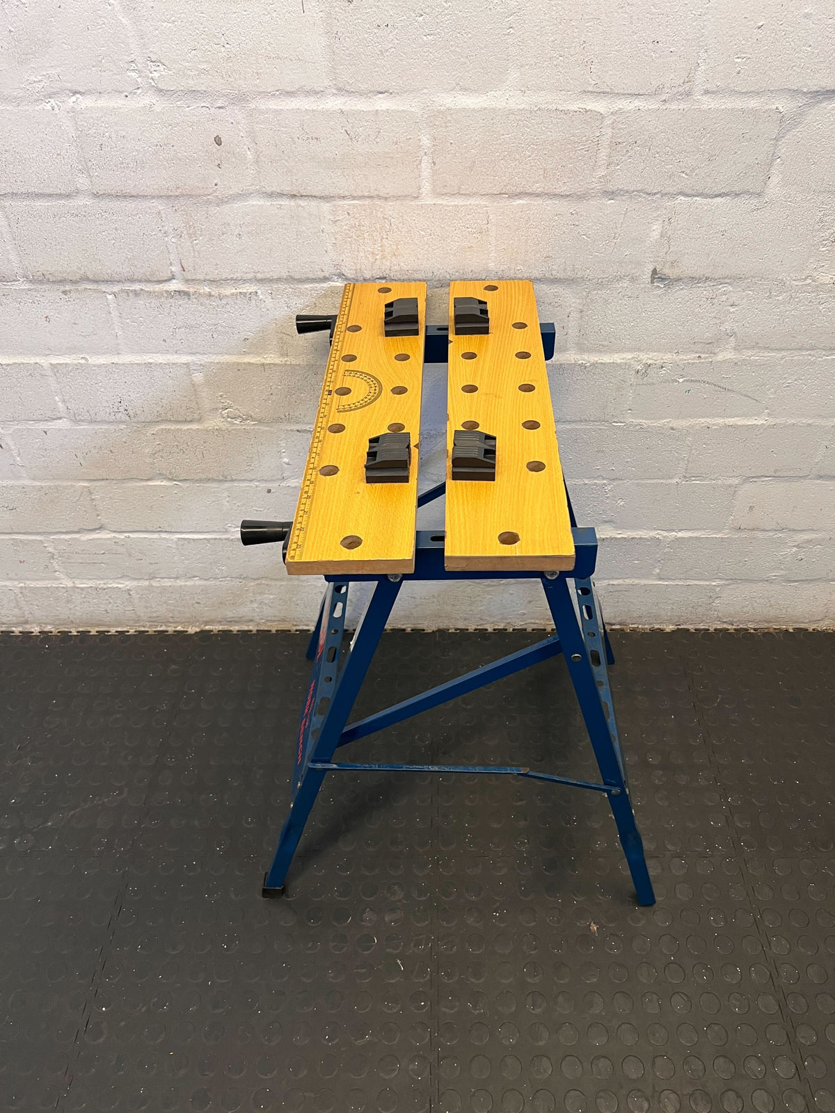RYOBI Folding Workbench - Sturdy Blue Frame with Minor Scratches