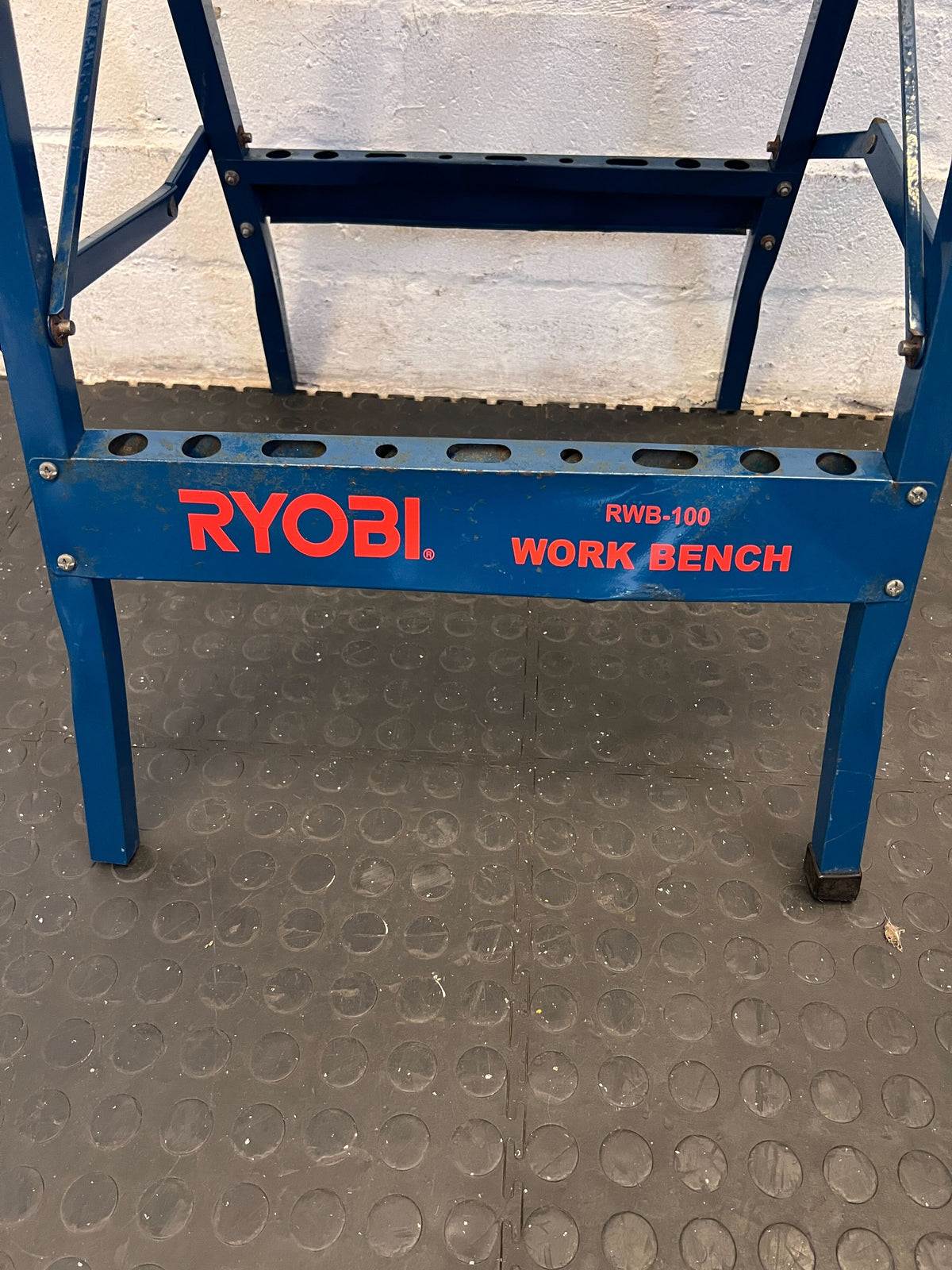 RYOBI Folding Workbench - Sturdy Blue Frame with Minor Scratches