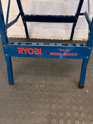 RYOBI Folding Workbench - Sturdy Blue Frame with Minor Scratches