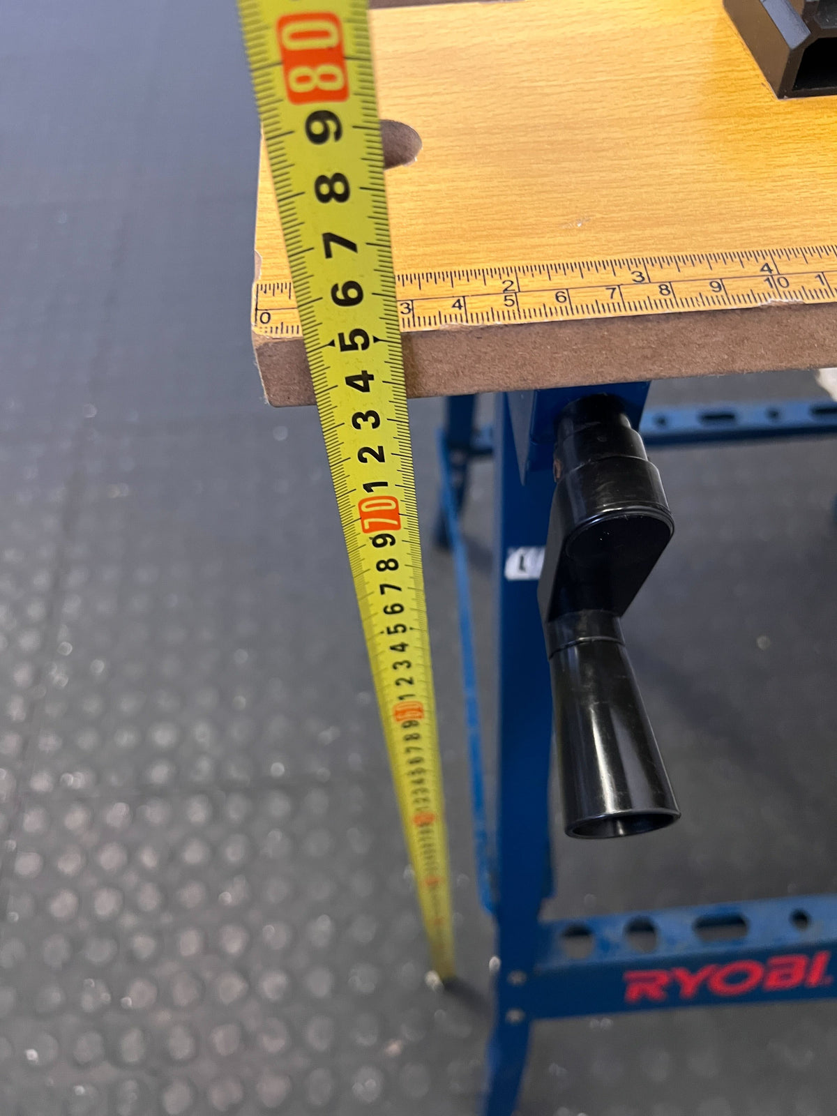 RYOBI Folding Workbench - Sturdy Blue Frame with Minor Scratches