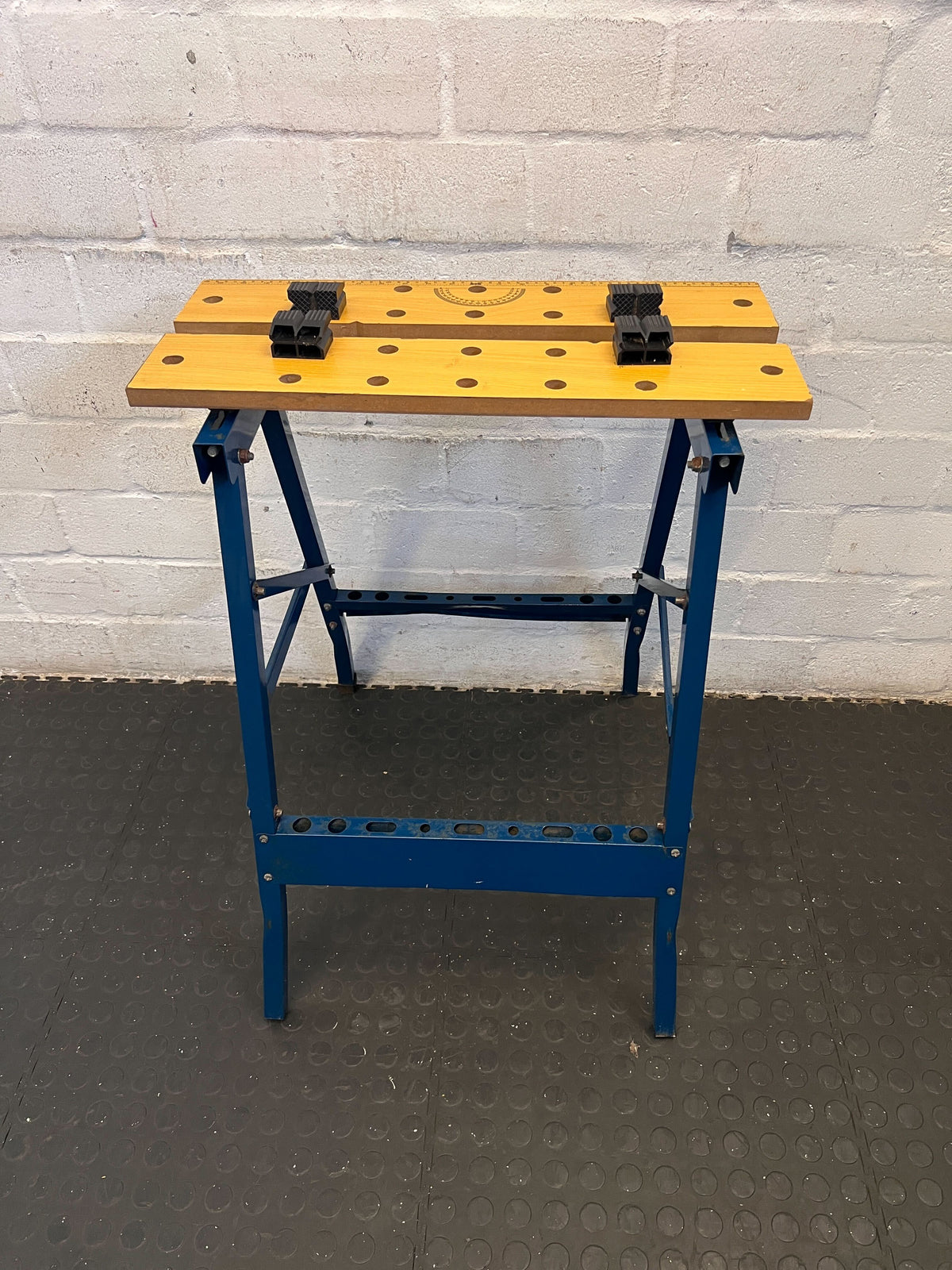 RYOBI Folding Workbench - Sturdy Blue Frame with Minor Scratches