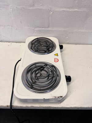 Portable Double Burner Electric Hot Plate - Counter Point, White