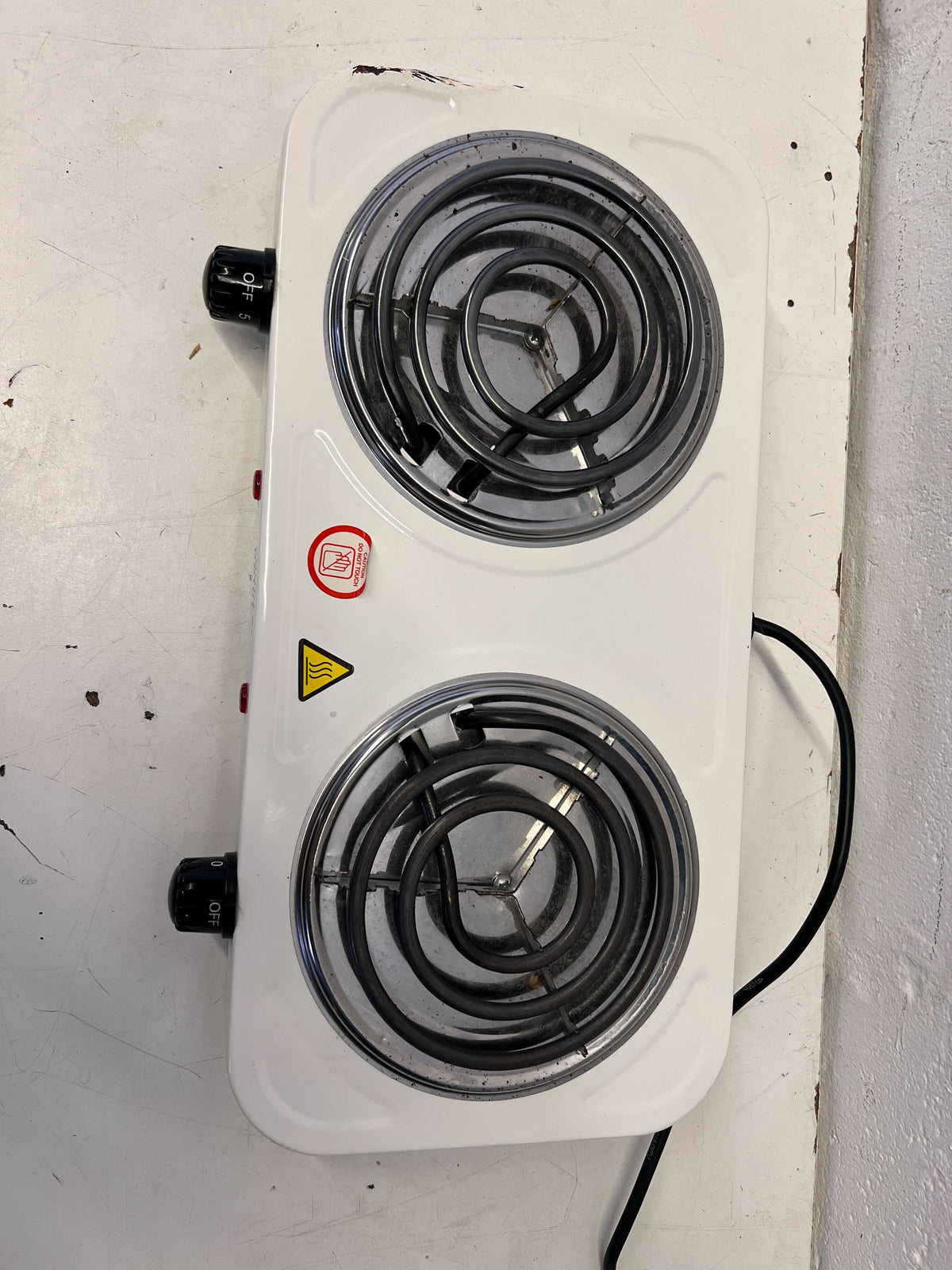 Portable Double Burner Electric Hot Plate - Counter Point, White