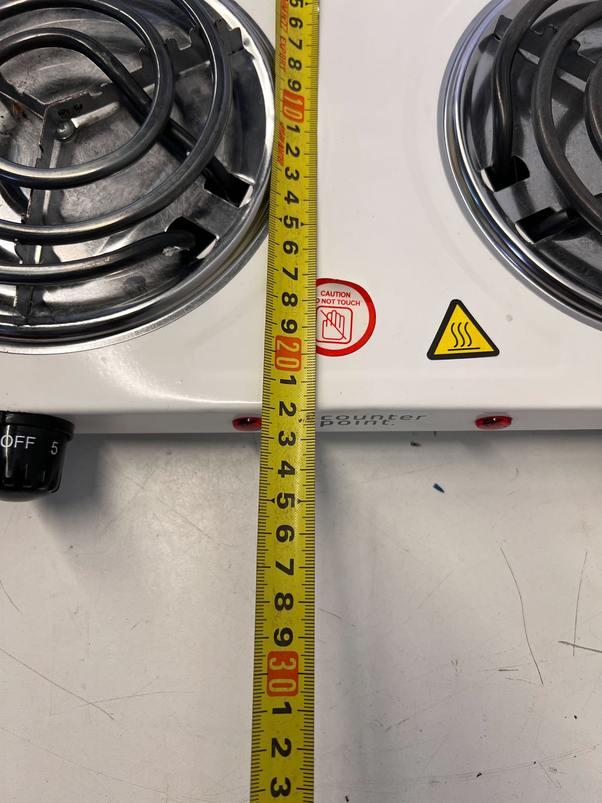 Portable Double Burner Electric Hot Plate - Counter Point, White