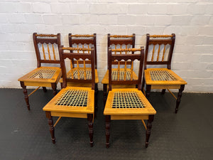 Vintage Wooden Chair with Stripped Seat – Classic Charm - Reduced