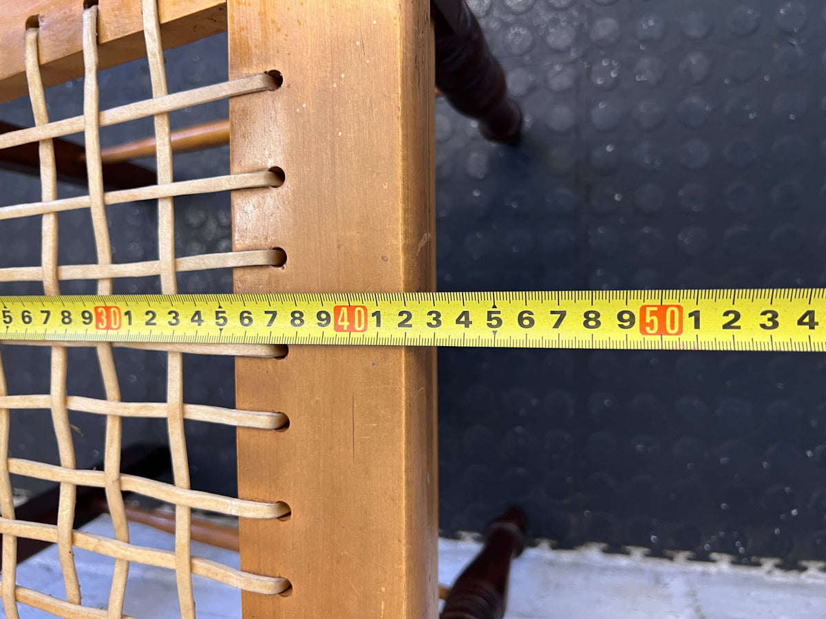 Vintage Wooden Chair with Stripped Seat – Classic Charm - Reduced