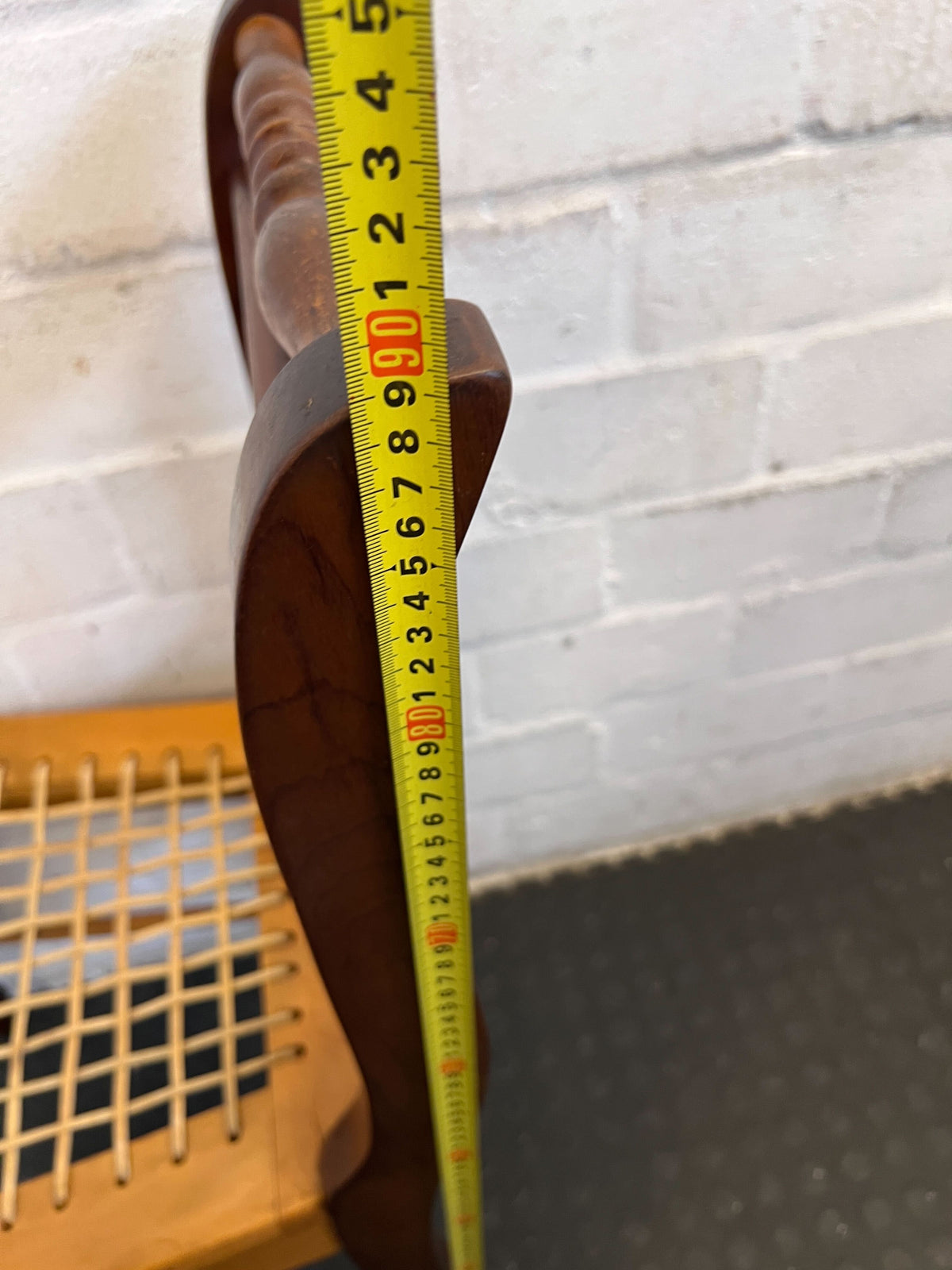 Vintage Wooden Chair with Stripped Seat – Classic Charm - Reduced